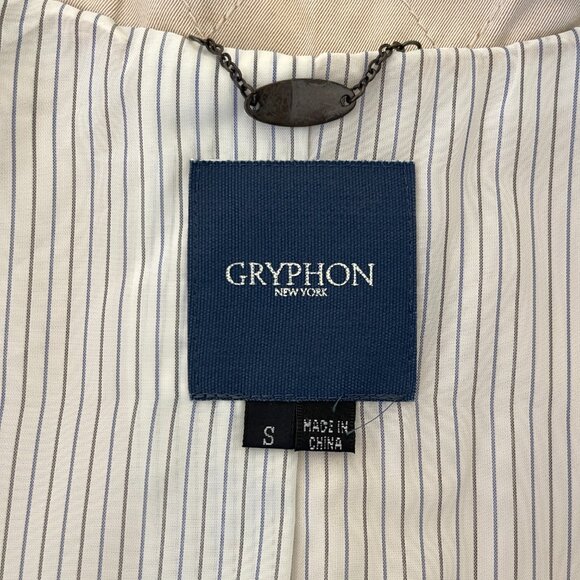 Gryphon Light Khaki Trench Coat Size Small - Picture 14 of 14